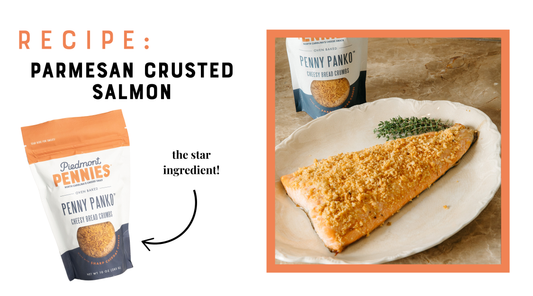 Penny Panko Parmesan Crusted Salmon