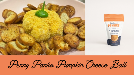 Pumpkin-shaped Cheese Ball with Penny Panko