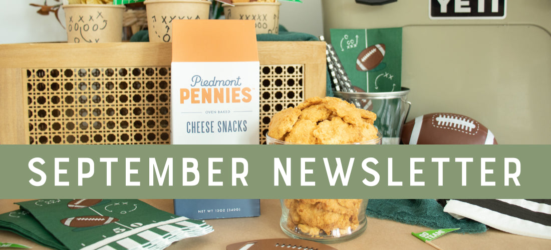 September 2023 Newsletter - Gourmet Cheese Crisps Woman Owned Piedmont Pennies