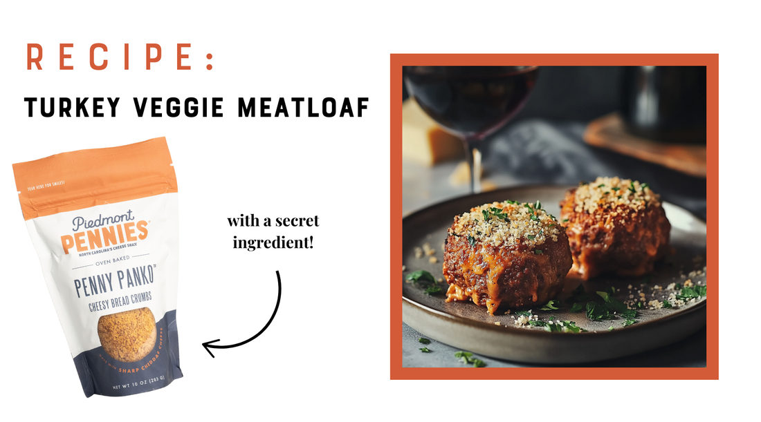 Turkey Veggie Meatloaves made with Piedmont Pennies Cheesy Panko