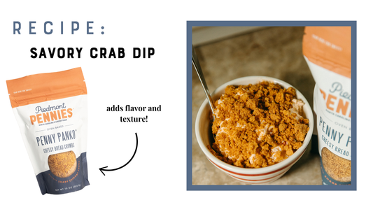 Baked Crab Dip with Penny Panko Crunch