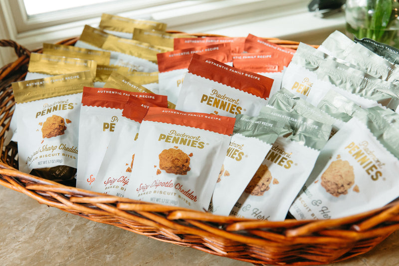 Wedding & Corporate Event Favors | Snack Welcome Bags | Piedmont Pennies