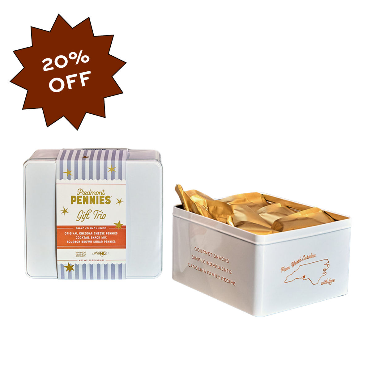 Bulk Corporate & Holiday Gifts - 8 qty, Gift Tins, 21 oz