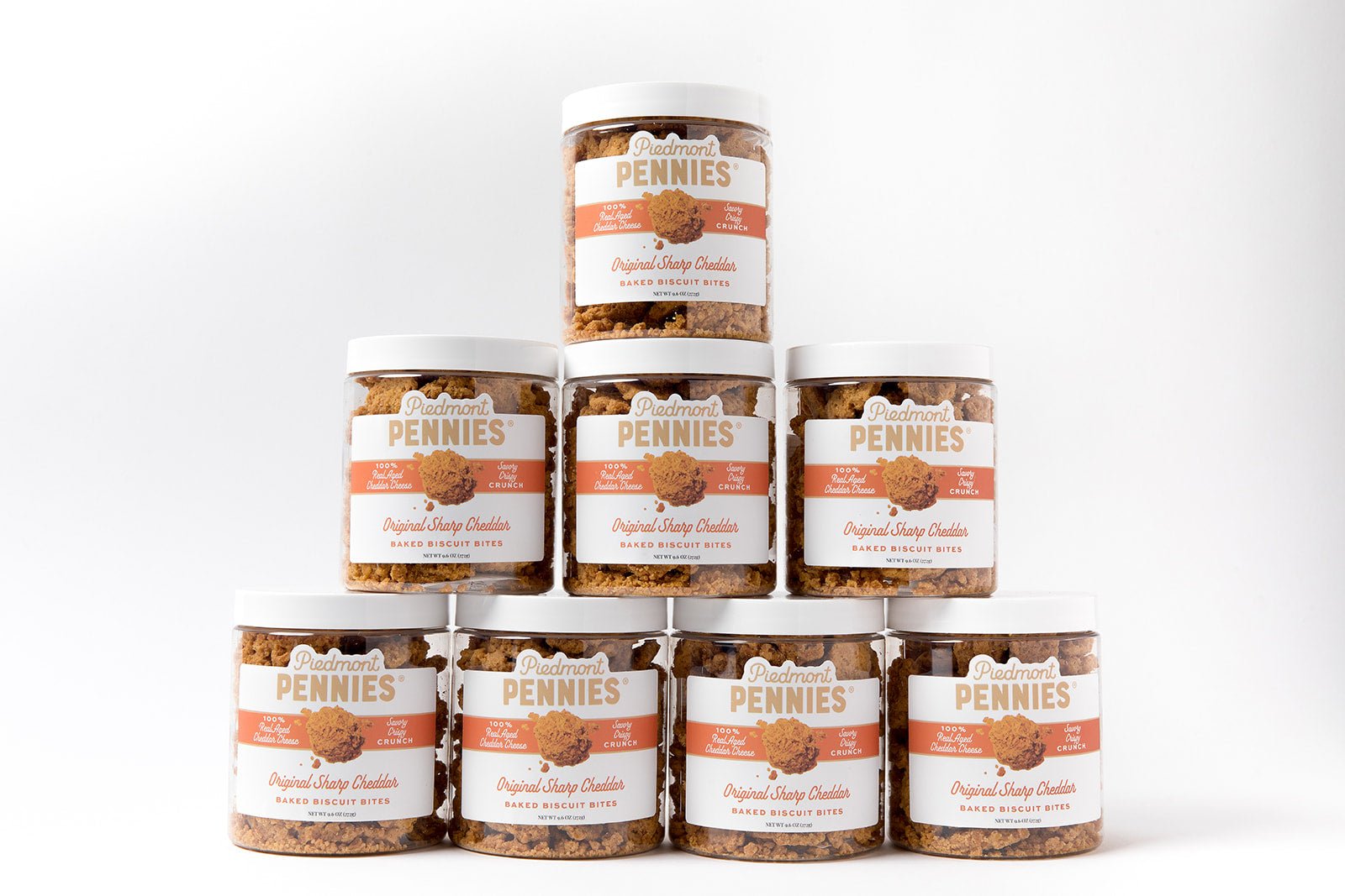 Case - Penny Bank Jar 9.6 oz (8 count) - Piedmont Pennies