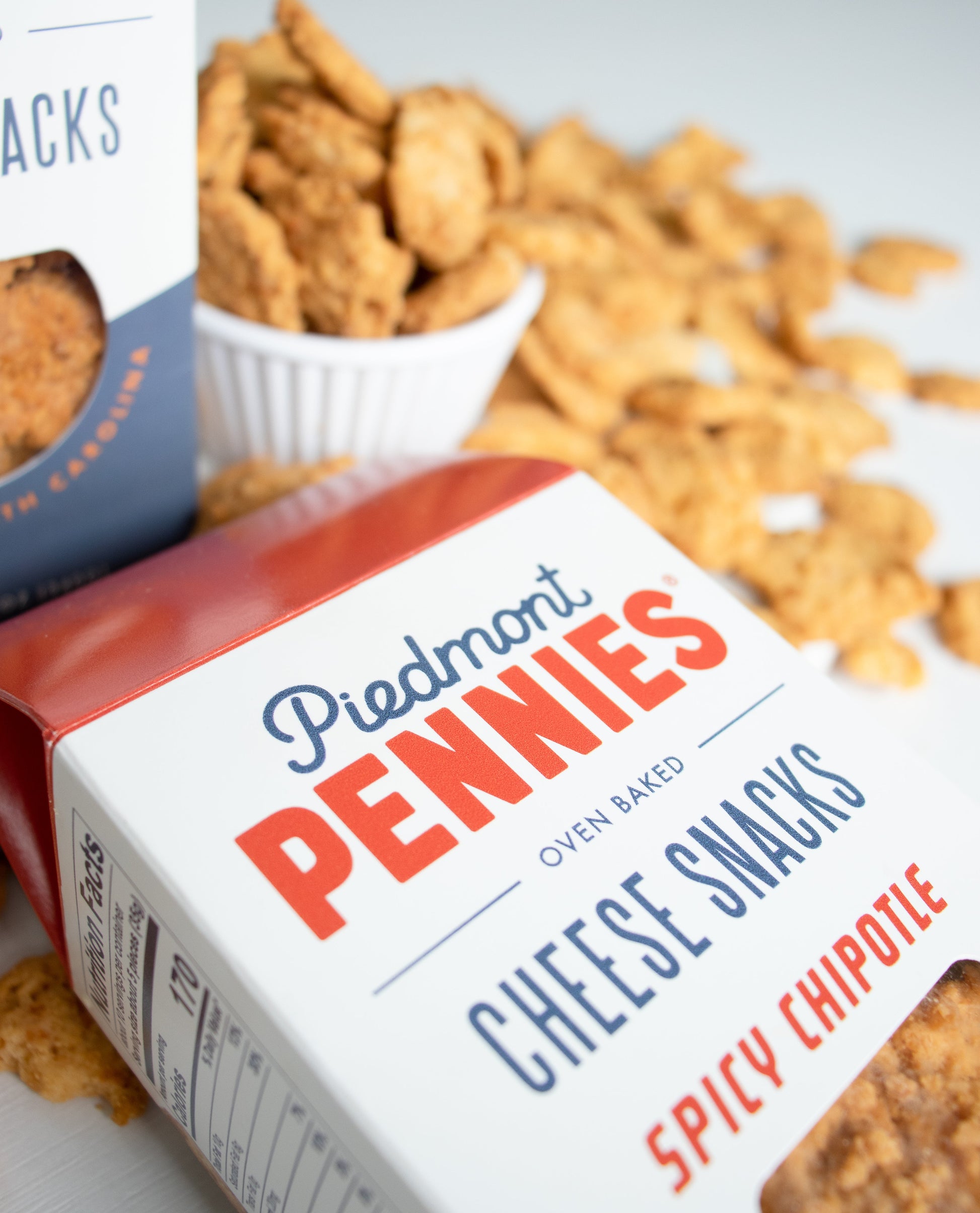 Piedmont Pennies- Gift Duo - Original & Spicy Chipotle Penny Package- Delicious Cheese Straw